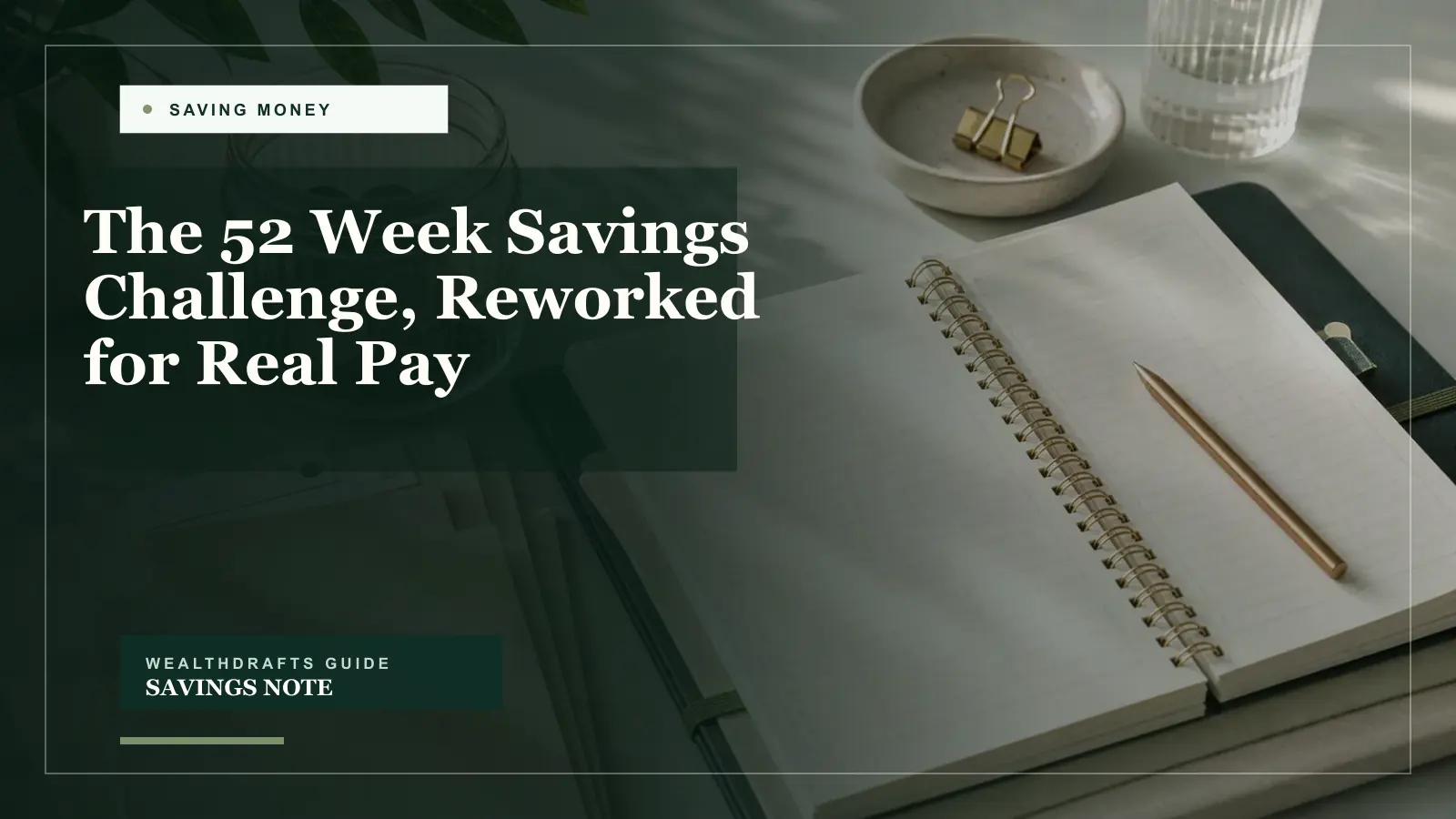 The 52 Week Savings Challenge, Reworked for Real Pay