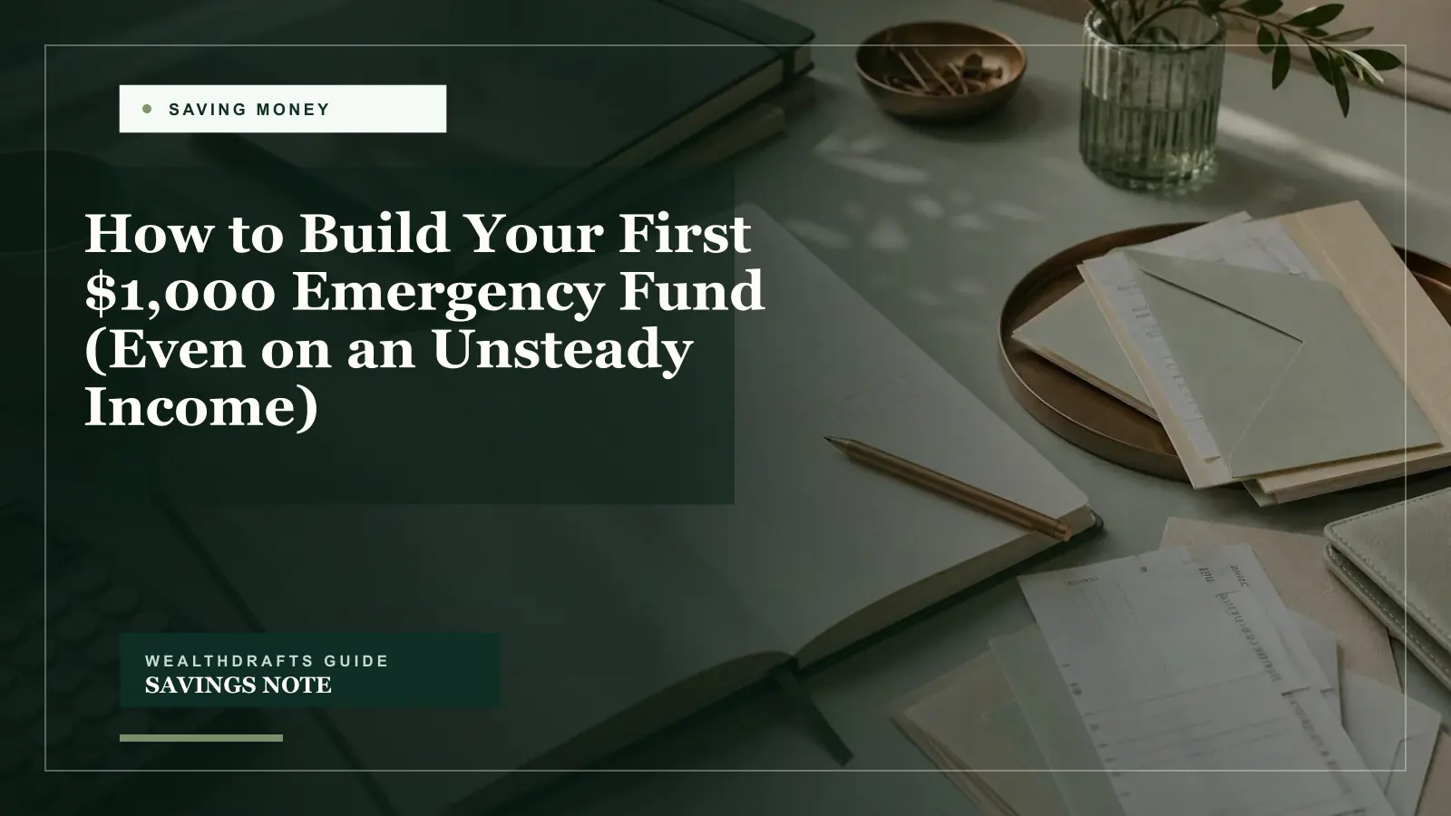 How to Build Your First $1,000 Emergency Fund (Even on an Unsteady Income)