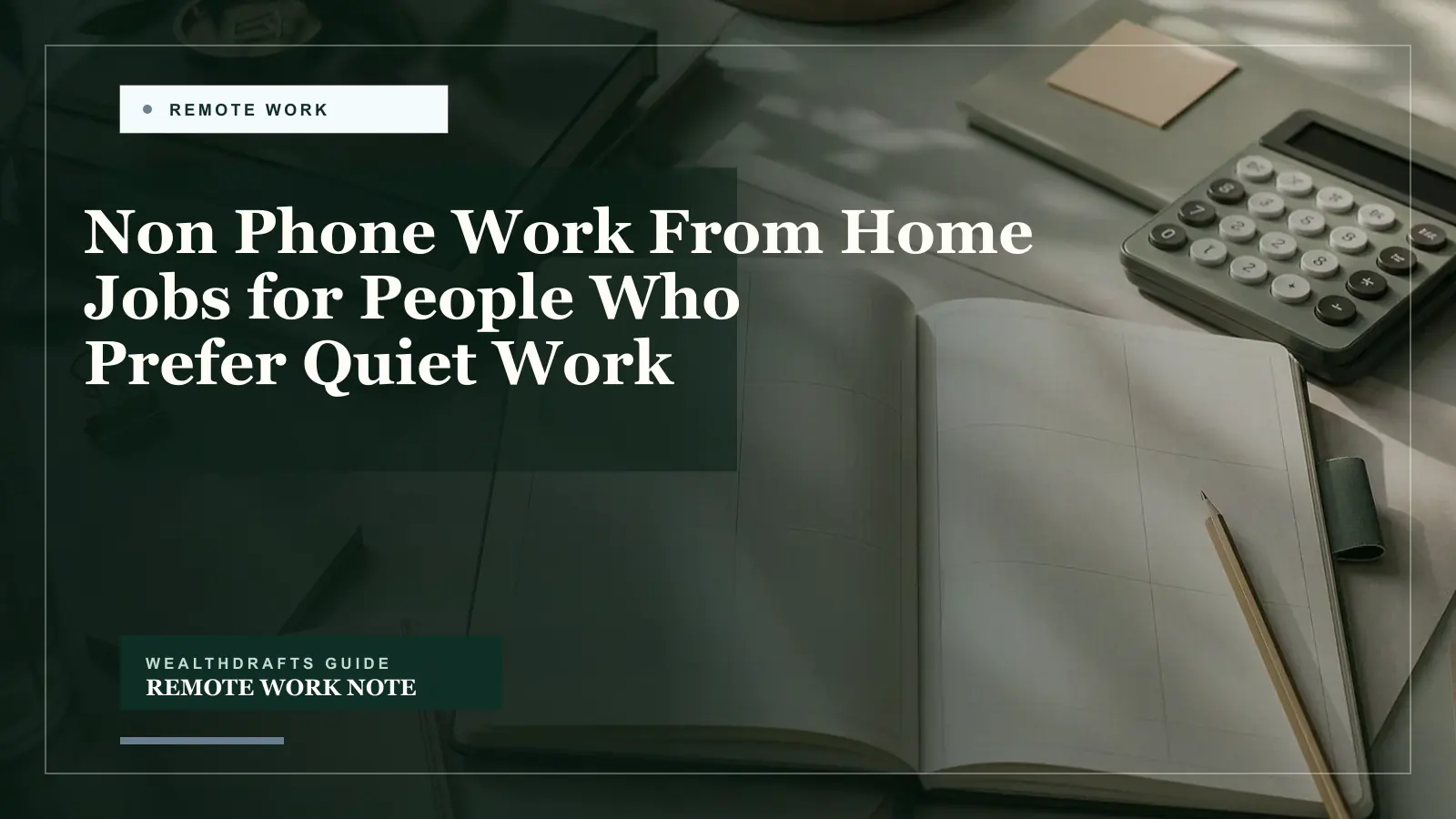 Non Phone Work From Home Jobs for People Who Prefer Quiet Work