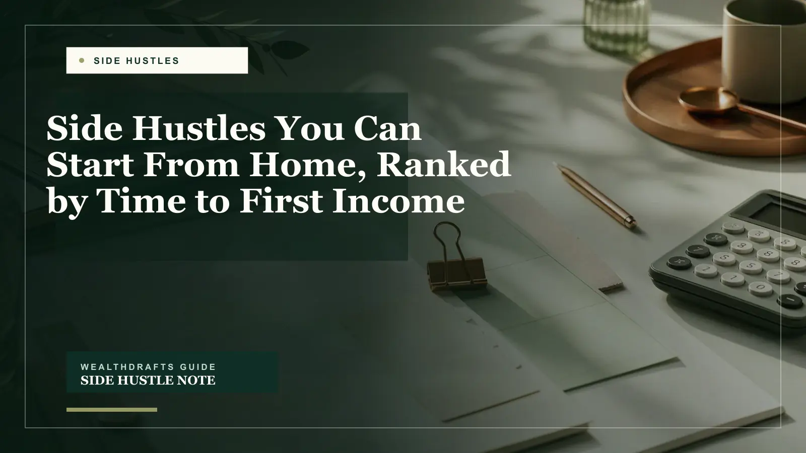 Side Hustles You Can Start From Home, Ranked by Time to First Income