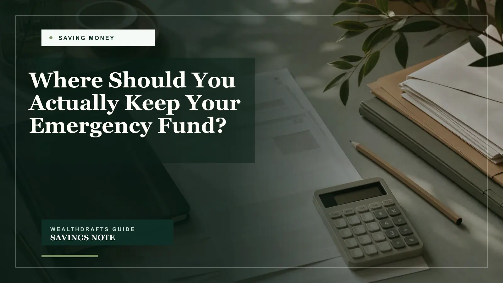 Where Should You Actually Keep Your Emergency Fund?