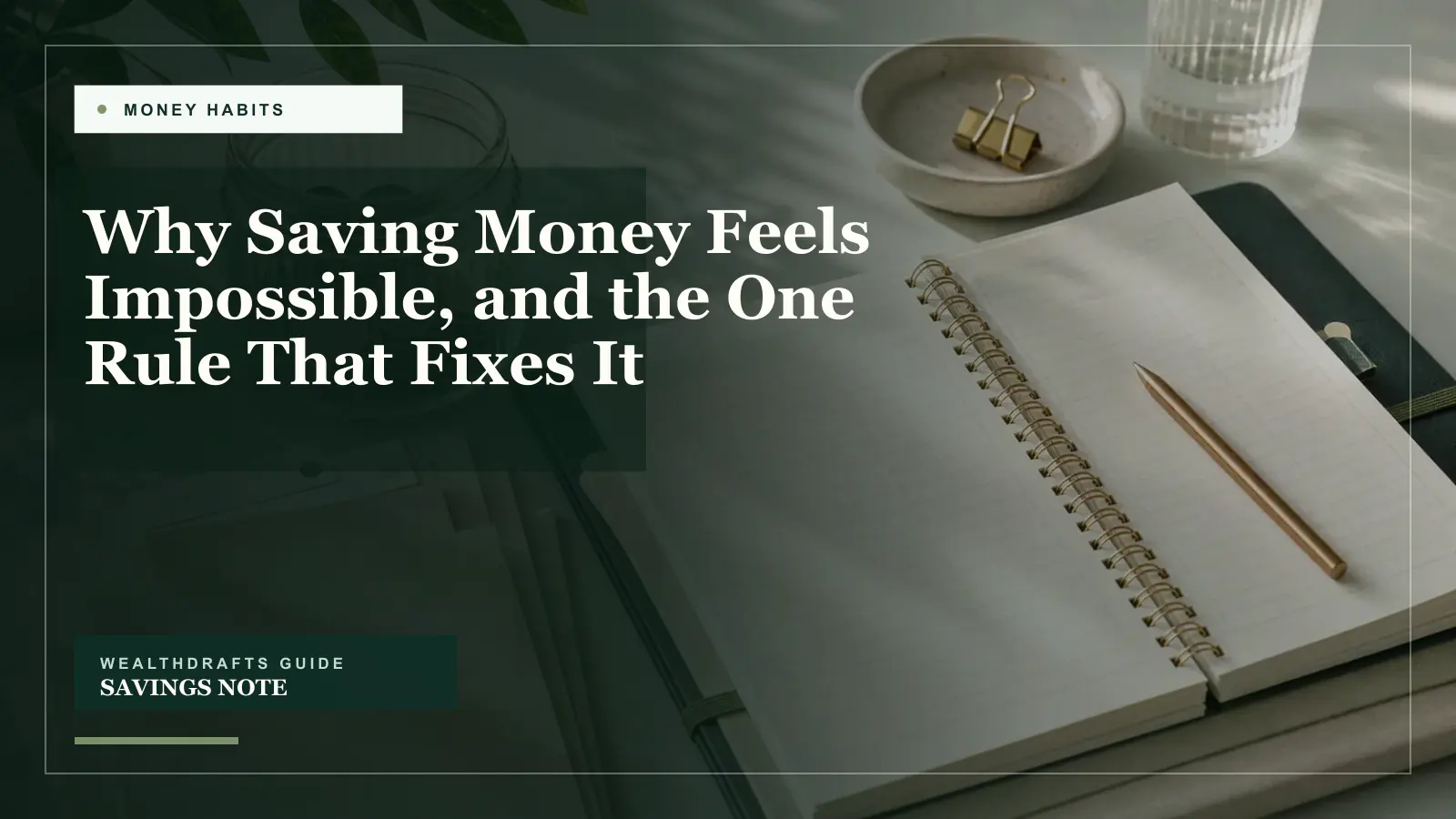 Why Saving Money Feels Impossible, and the One Rule That Fixes It